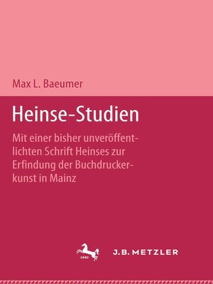 cover image of Heinse-Studien
